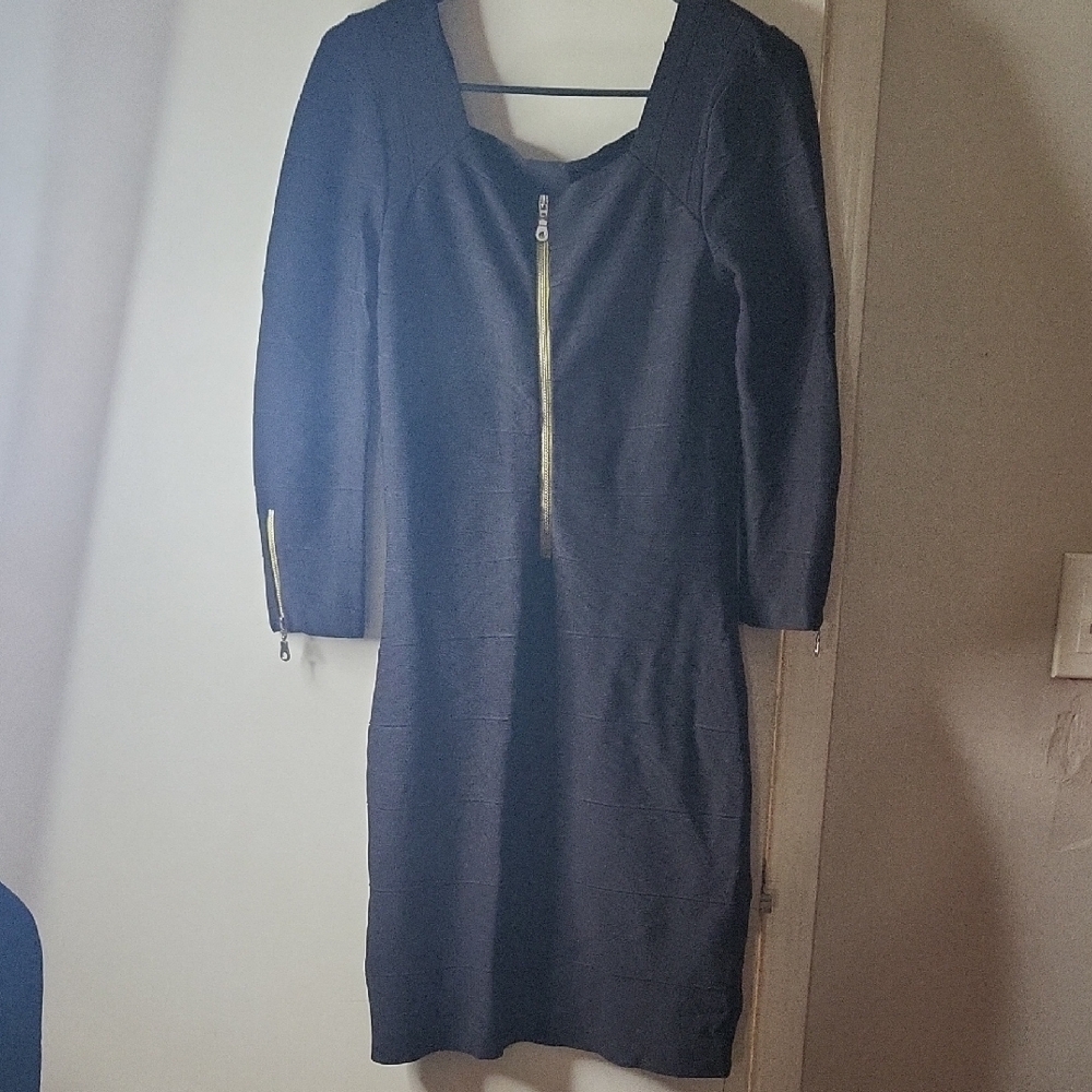 I-N-C Elegant Black Zipper Dress
